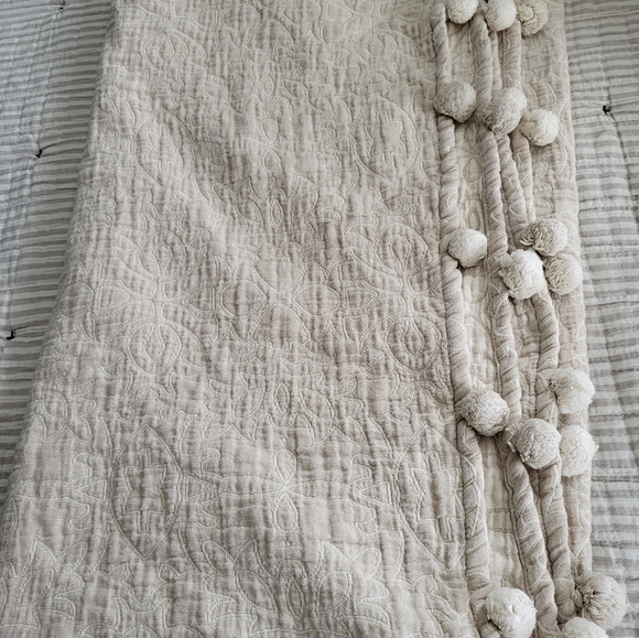 Cotton Jacquard throw blanket - Picture 2 of 4